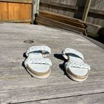 Marc Fisher  Jaimee White Leather Espadrille‎ Slide Sandals size  6 Photo 3