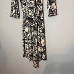 Diane Von Furstenberg  Vintage DVF Wrap Dress Silk Floral Black Cream Size 8 Photo 7