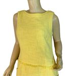 Calvin Klein LEMON YELLOW TWEED SHEATH DRESS WITH FRINGE (10) Photo 6