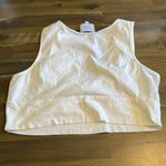 J.O.A. Los Angeles Women's Twist Front Crop Top White M Cotton Photo 3