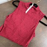 Free People Intimately  Burgundy Wine Cherry Mock Neck Lace Bodysuit XS Photo 4
