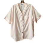 LA II vintage pale pink silky pajama set. Size Medium. Photo 0