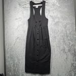 VTG Byer Too! Dress 2 Black Racerback Button Front Whimsigoth Dark Academia Y2K Photo 1