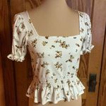 Iris  autumn flowers feminine peplum top Photo 5