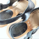 Born Stella‎ Black Perforated Leather Heeled Comfort Sandal Women’s Size 10 Photo 6