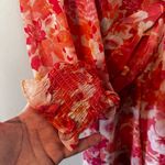 ASTR  The Label Floral Open‎ Back Long Sleeve Chiffon Romper NWT Size Small Photo 3