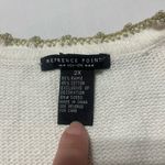 Reference Point VTG Christmas  poinsettia Sweater Vest Women's 2X White Photo 5