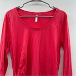 Fabletics Layla Twist Long Sleeve Tee Shirt in Horizon Pink Size L Photo 2