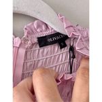 Olivaceous  Smocked Tiered Ruffle Mini Dress Satin Pink Size Small NEW Photo 5