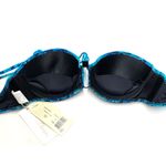 Gideon Oberson Blue Halter Bandeau Bikini with Top Strap Detail Size undefined Photo 5