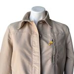 LANDS END Khaki Tan Chore Coat Button Down Toggle Style Buttons, Sz 12 Photo 6