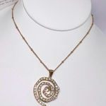 Gold snake swirl pendant necklace Photo 0