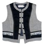 Howard Wolf Vintage Grey Tweed Knit Bolero Vest size 12 Gray Photo 0