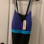Beach Native Women's Plus Swim Tankini Top Tank Size 24W Blue Photo 0