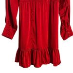 Marissa Webb Red Satin Long Sleeve Tie Front Mini Dress Size 6 Photo 10