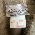 Vintage Eric Ryan Full Length Trench Like Coat With Detachable Fur Collar Large Photo 2