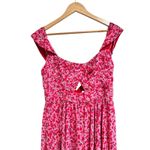 Fame and Partners Imina Jumpsuit Floral Print Open Shoulder Cut Out red pink 10 Photo 2