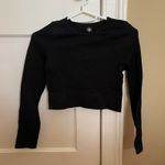 Aura  Black Long Sleeve Crop Top Photo 0