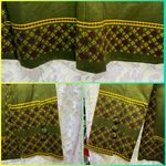 Handmade NWOT blazer from Ghana lined sz small green yellow burgundy Photo 2