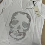 Zadig & Voltaire White Long Sleeve Scull Shirt Photo 3