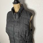 Green Tea Womens Grey Puffer Faux Fur Lined Vest Pockets sz XL Warm Winter White Photo 1