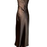 RUNAWAY THE LABEL  x REVOLVE Kristine Dress in Chocolate Small New Womens Satin Photo 5