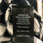 Le Superbe Zephyr Black White Check V-Neck Sweater Cashmere Sparkle Checkered M Photo 14