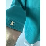 JM Collection  Dk Turquoise Snap Mole Skin Front Blazer Shirt Size PS (b42) Photo 2