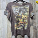 Cactus Vintage Y2K Brown Marie Welcamp Wild West Cowgirl Western Embellished Tee Size XL Photo 0