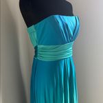 Speechless  Strapless Teal Maxi Dress Photo 12