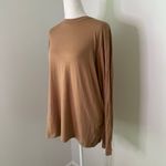 SKIMS Boyfriend light brown long sleeve t-shirt top size M Photo 3
