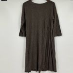 Eileen Fisher brown pullover sequin beaded stretchy jersey knit dress size XL Photo 1