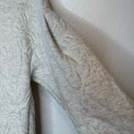 ZARA  Quilted Shimmer Sweatshirt Dress Balloon Sleeves Gray to Silver Size Small Photo 4