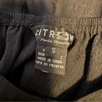 Citron Santa Monica Black 100% Silk Pants pull on elastic waist size S Small Photo 5