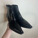 ANINE BING  Black Embossed Patent leather Tania Ankle Boots Booties NEW 40/10 Photo 8