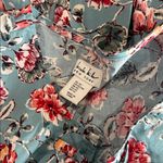 NWT Floral Babydoll Light Blue Short Puff Sleeve Boho Flowy Dress Size XS Photo 5