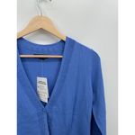 Lands' End Womens Blue Knit Sweater Cardigan Size XS Stretch NWT Office Career Photo 2
