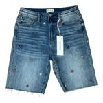 Driftwood x Free People Bermuda Floral Embroidered Denim Shorts NWT Photo 4