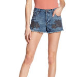 sts blue  rose bowl embroidered flower‎ jean shorts Photo 0