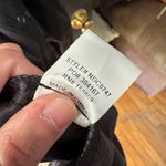 Prómesa Promesa Peter Pan Collar Pleather Black Women's Jacket Photo 3