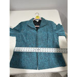Dress Barn Woman’s Tapestry Blue Front Zip Size Medium Jacket Photo 6