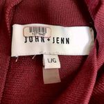 John + Jenn Maroon Burgundy Long Sleeve Fit & Flare Mini Dress Laser Cut Outs L Photo 6