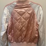 Pink and white quilted bomber jacket Size L Photo 3