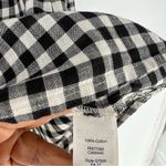 Madewell  Lightweight Cotton Gingham Checked Lace Up Bell‎ Sleeve Top Photo 9