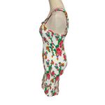 Rhode Jasmine Smocked Mini Dress Bodycon Floral Printed Ruffle in White Dazzle Size M Photo 4