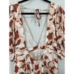 AMALIE THE LABEL Mikaelle Puff Sleeve Open Back Mini Dress Voyager Floral Sz 16 White Photo 4