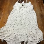 AQUA Bloomingdales White Dress with Black Stars XS Photo 8