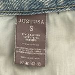 Just USA  Light Blue Frayed Denim Shorts Photo 5