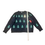 Holiday Time Navy Christmas Tree Ugly Sweater 1X (16W-18W) Sequin Detail NWT Photo 4