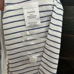 Aakaa  Collard Sleeveless Blue Stripe 
Flowy Shorts Romper Photo 4